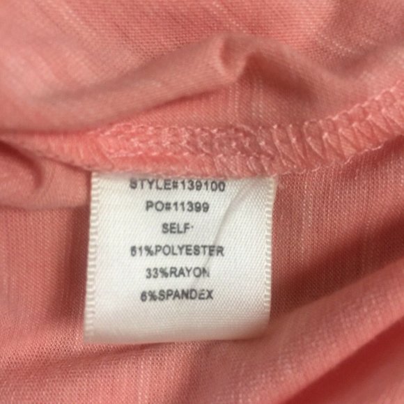 Skies are Blue Womens Plus 1X Peach Criss Cross LS - Picture 6 of 7